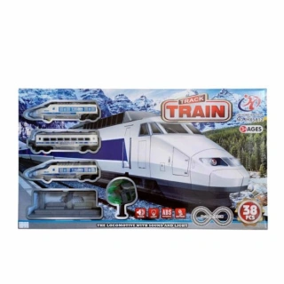 Детска играчка Син влак на батерии Track Train 512 см.