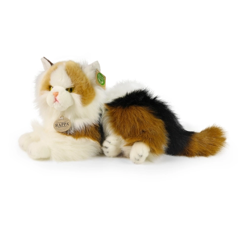 Детска плюшена играчка Лежаща трицветна котка 30 см.  PAT61459