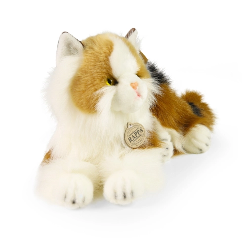 Детска плюшена играчка Лежаща трицветна котка 30 см.  PAT61459