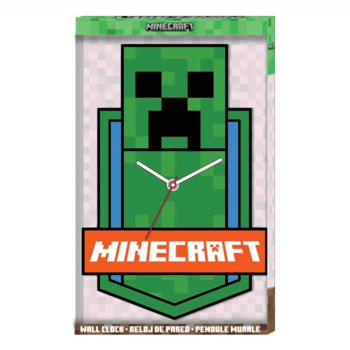 Детски зелен стенен часовник Minecraft XL PAT61644