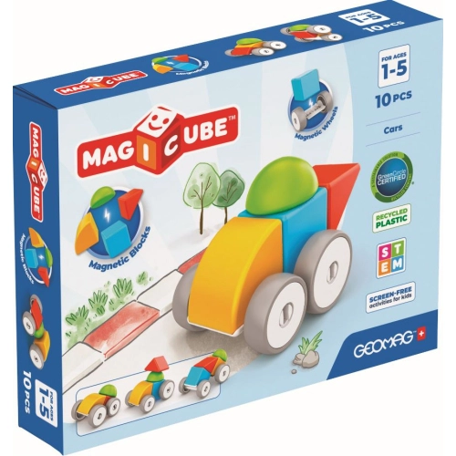Детски магнитен конструктор Magicube Колички 10 части PAT61762