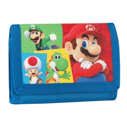 Детски портфейл с велкро закопчаване Super Mario Red/Blue PAT61818
