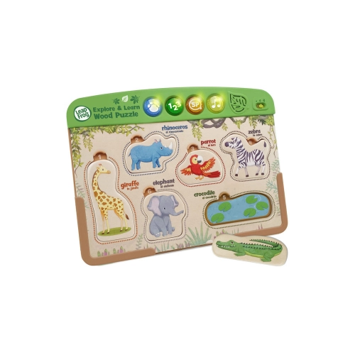 Детски интерактивен дървен пъзел с животни Leap Frog PAT62861
