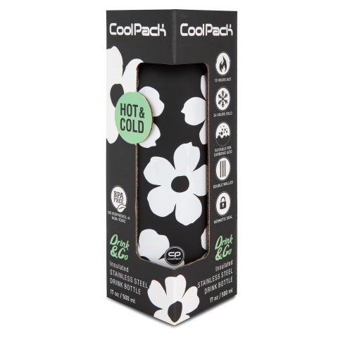 Детска черна термо бутилка 500 ml Bonet Flores Jasmine PAT62941