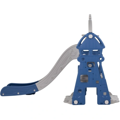 Детска синя пързалка 3 в 1 С люлка и кош за топка PAT63134