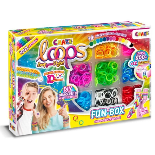 Комплект Loops Забавна кутия за плетене на гривни с ластици PAT63220