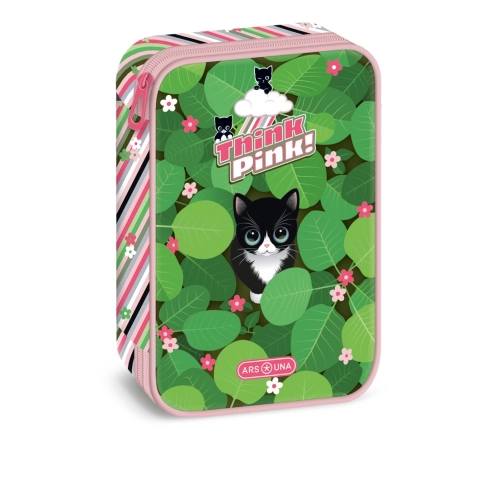 Ученически детски несесер с 1 цип на 2 нива Think Pink PAT63373