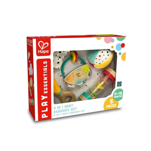 Комплект бебешки играчки 5 в 1 сензорни играчки PAT63505