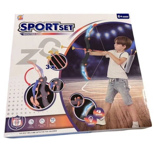 Детски лък с три стрели и мишена - звук и светлина PAT63536