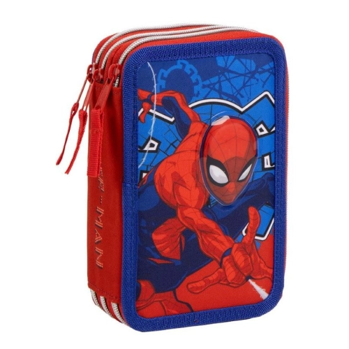 Ученически несесер с три отделения и съдържание Spiderman PAT63608