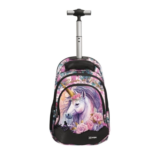Ученическа детска раница на колела Xscape Unicorn PAT63960