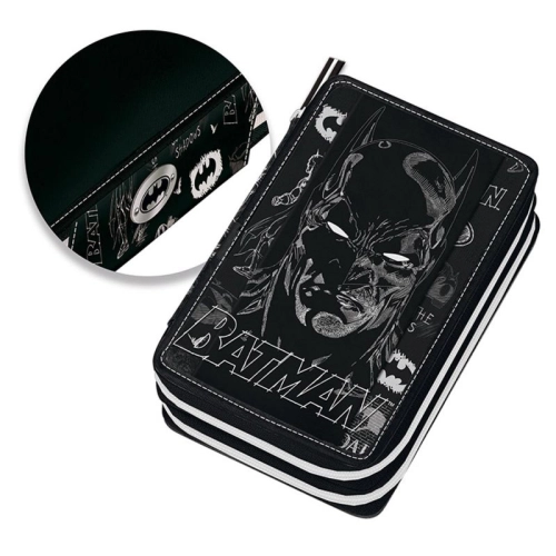 Ученически черен детски несесер със съдържание Dark Knight PAT64089