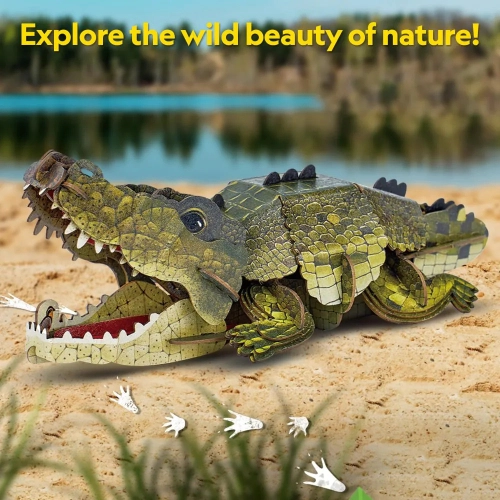 Детски 3D занимателен пъзел Wild Animals Крокодил 54ч. PAT64450