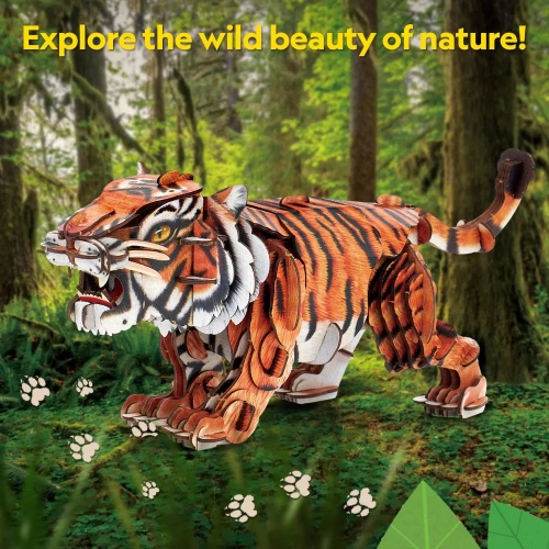 Детски 3D занимателен пъзел Wild Animals Сибирски тигър 87ч. PAT64451
