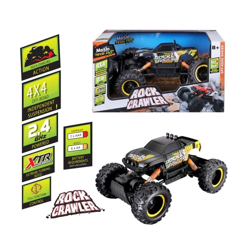 Детска играчка Черен джип Rock Crawler R/C PAT64558