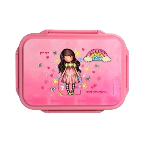 Детска розова кутия за храна Santoro Gorjuss Skipping Rope PAT64936