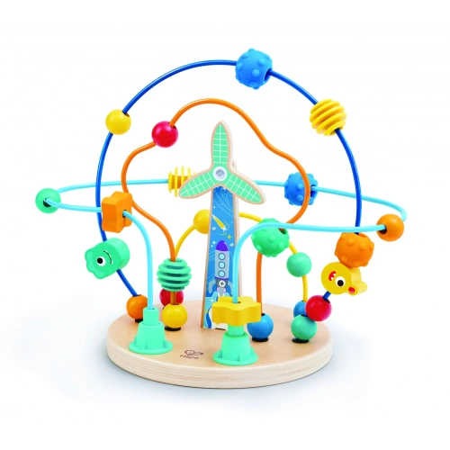 Бебешка играчка Броеница с дървена основа Галактика PAT65017