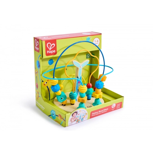 Бебешка играчка Броеница с дървена основа Галактика PAT65017