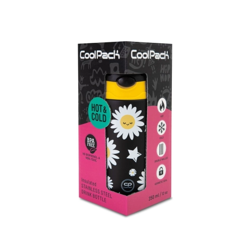Черна детска термо бутилка Bono Daisy Black 350 ml PAT65030
