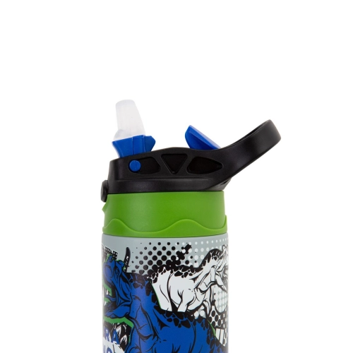 Термо детска бутилка с накрайник тик сламка Bono T-REX 350ml PAT65035