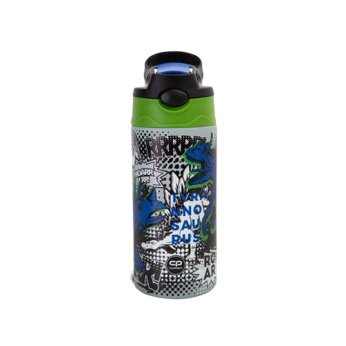 Термо детска бутилка с накрайник тик сламка Bono T-REX 350ml PAT65035