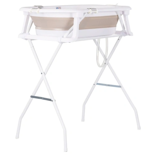 Бежова бебешка вана с мрежа и стойка Малибу 78 cm PAT65080