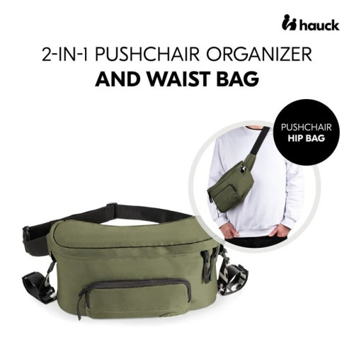 Органайзер за бебешка количка 2в1 Pushchair Hip Bag Olive PAT65133 Органайзер за бебешка количка 2в1 Pushchair Hip Bag Olive PAT65133