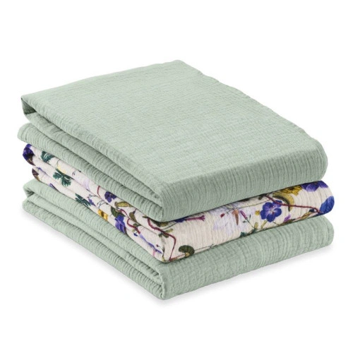Сет муселинови пелени Cuddle N Clean Sage/Beige Flor PAT65137