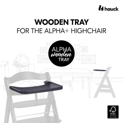 Тъмно сива табла за детски стол Alpha+/Beta+ Dark Grey PAT65154