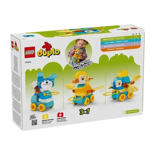 Детски занимателен комплект Duplo Животни на колела 3в1 PAT65340