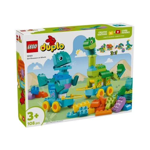 Детски комплект за игра Duplo Динозаври на колела 3 в 1 PAT65343