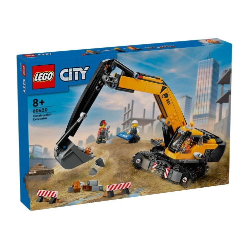 Детски комплект за игра City Жълт строителен екскаватор PAT65506