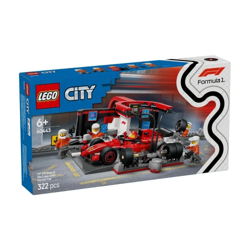 Детски комплект City Питстоп и механици от F1 с кола Ferrari PAT65511