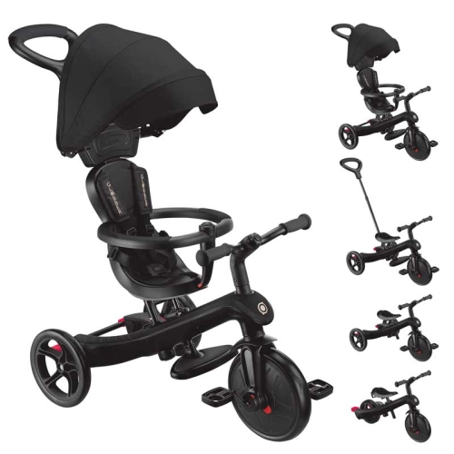 Детска черна триколка 4 в 1 Explorer Trike със сенник PAT65711