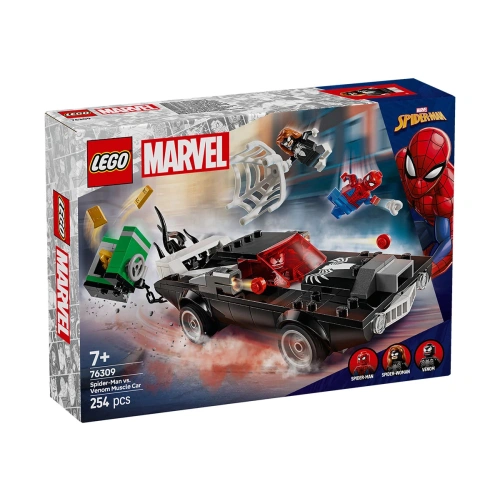 Детски комплект Marvel Спайдърмен срещу Венъм с мощна кола PAT65741