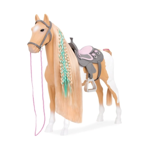 Детска играчка Кафяво конче Battat с грива и гребен PAT65813