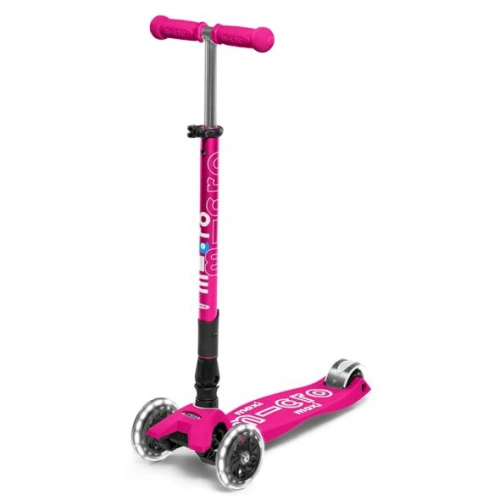 Детска тротинетка Maxi Deluxe Foldable LED Shocking Pink PAT65968