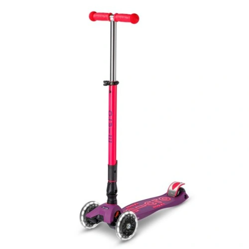 Детска тротинетка Maxi Deluxe Foldable Neon LED Ultra Pink PAT65970