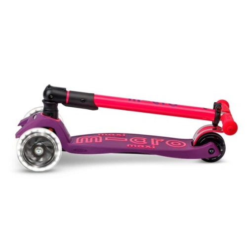 Детска тротинетка Maxi Deluxe Foldable Neon LED Ultra Pink PAT65970