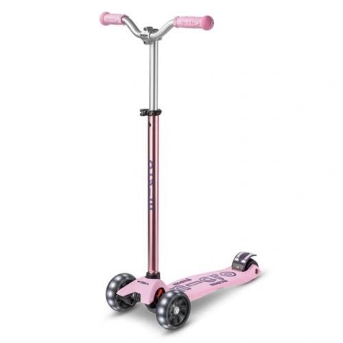 Детска тротинетка с 3 колела Maxi Deluxe Pro LED Rose PAT65976