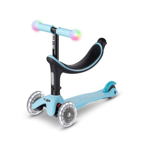 Детска тротинетка с 3 колела Mini2Grow Deluxe Magic LED Blue PAT65992