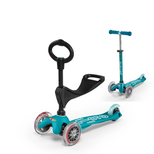 Детска тротинетка с 3 колела Mini 3in1 Deluxe Aqua PAT66013 Детска тротинетка с 3 колела Mini 3in1 Deluxe Aqua PAT66013
