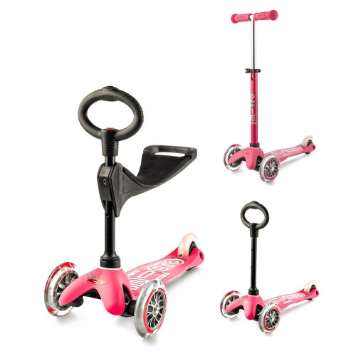 Детска розова тротинетка с 3 колела Mini 3in1 Deluxe Pink PAT66014 Детска розова тротинетка с 3 колела Mini 3in1 Deluxe Pink PAT66014