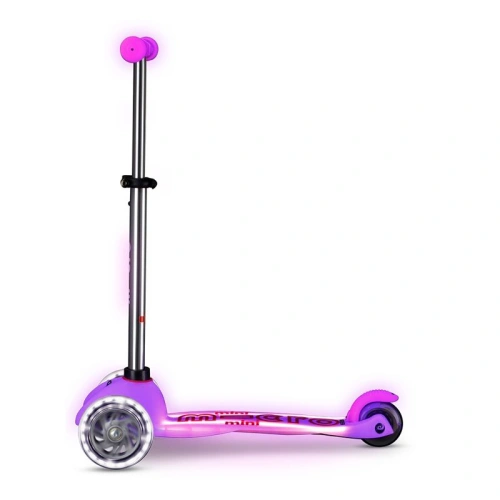 Детска тротинетка Mini Deluxe Glow LED Plus Frosty Pink PAT66025