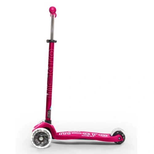 Детска розова тротинетка Mini Deluxe LED Pink PAT66030
