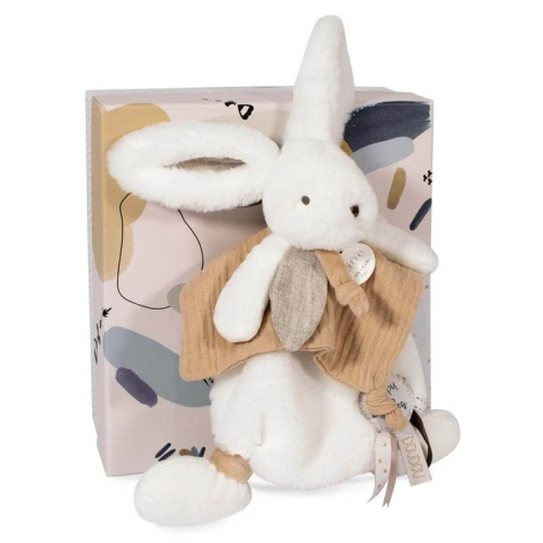 Бебешка плюшена играчка за гушканe Happy Wild заек 25 см PAT66136