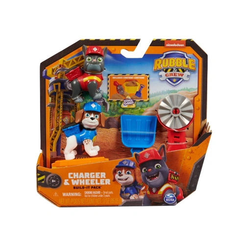 Чарджър и Уилър с кинетичен пясък Rubble&Crew Paw Patrol  PAT66220