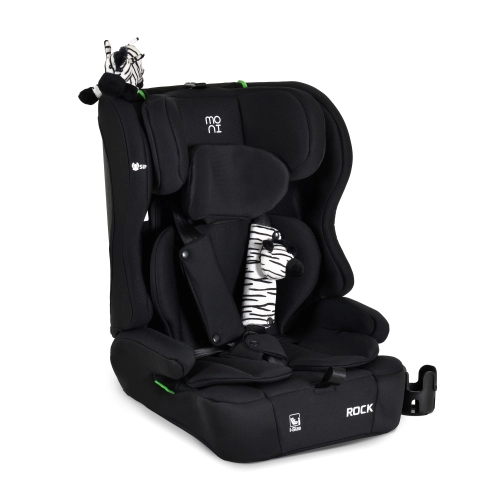 Детски стол за кола с 2 играчки Rock 76-150см Midnight-black PAT66406