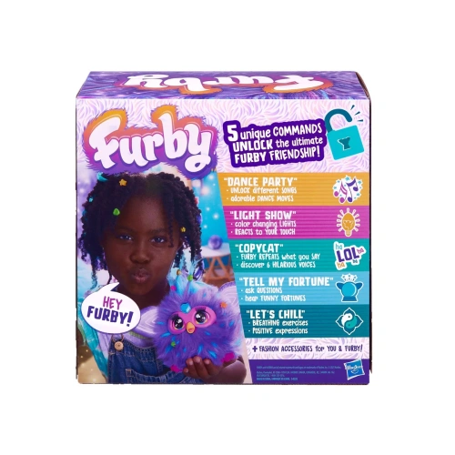 Детска лилава плюшена интерактивна играчка Furby Furblets PAT66639