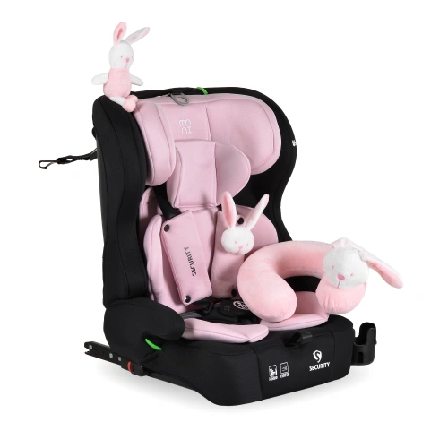 Детски стол за кола с 2 играчки Security 76-150см Baby-pink PAT66684